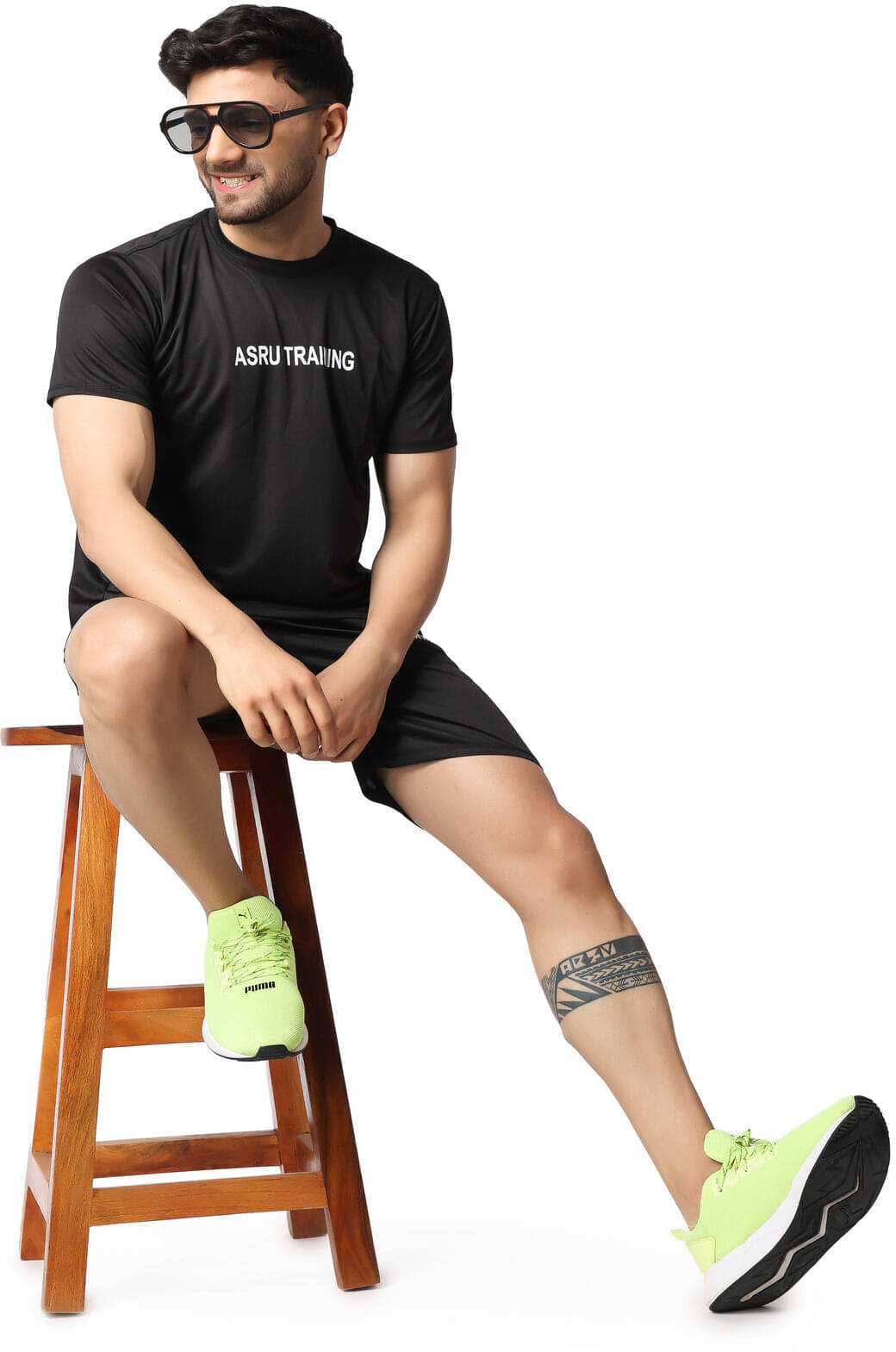     			yellow tree Men's T-shirt With Shorts Co-Ords Set ( Pack of 1 , Black )