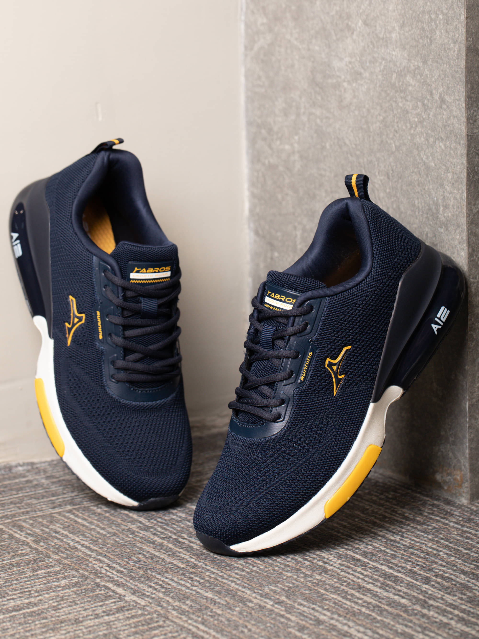     			Abros AI 2-ON Navy Men's Sports Running Shoes