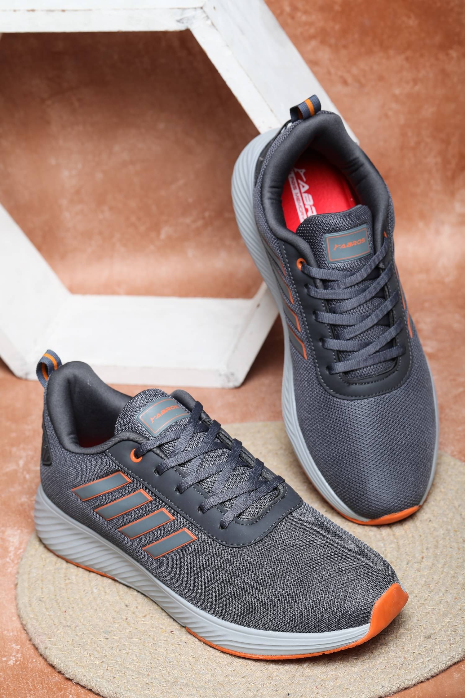 Abros PRIMEZ Light Grey Men's Sports Running Shoes     			Abros PRIMEZ Light Grey Men's Sports Running Shoes