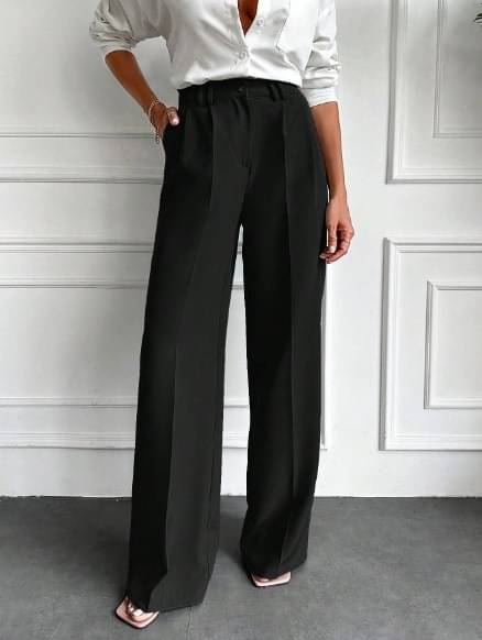     			Broadstar Pack of 1 Polyester Baggy Women's Casual Pants ( Black )