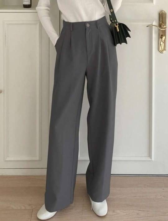     			Broadstar Pack of 1 Polyester Baggy Women's Casual Pants ( Dark Grey )