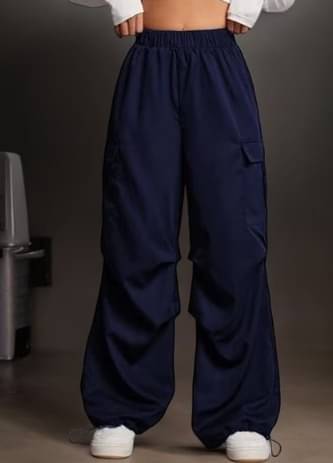     			Broadstar Pack of 1 Polyester Baggy Women's Cargo Pants ( Navy )