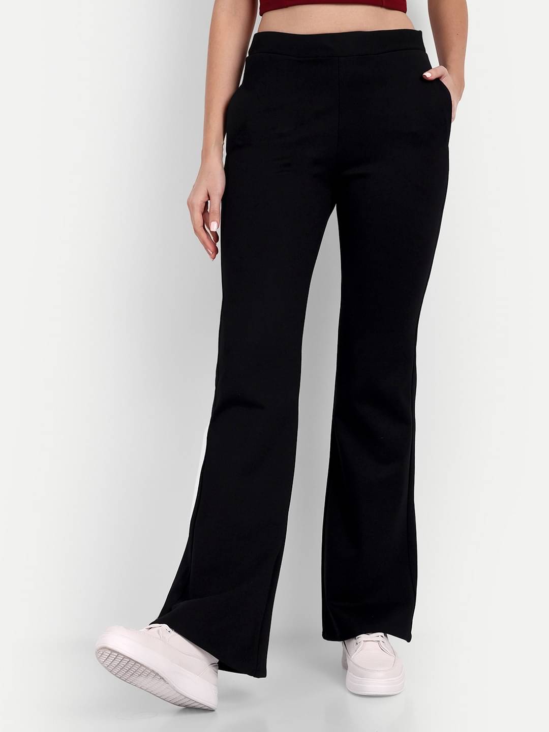     			Broadstar Pack of 1 Polyester Bootcut Women's Bootcut Pants ( Black )