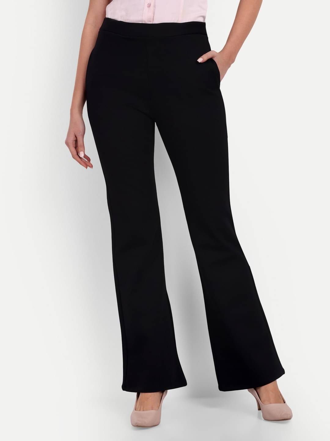     			Broadstar Pack of 1 Polyester Bootcut Women's Bootcut Pants ( Black )