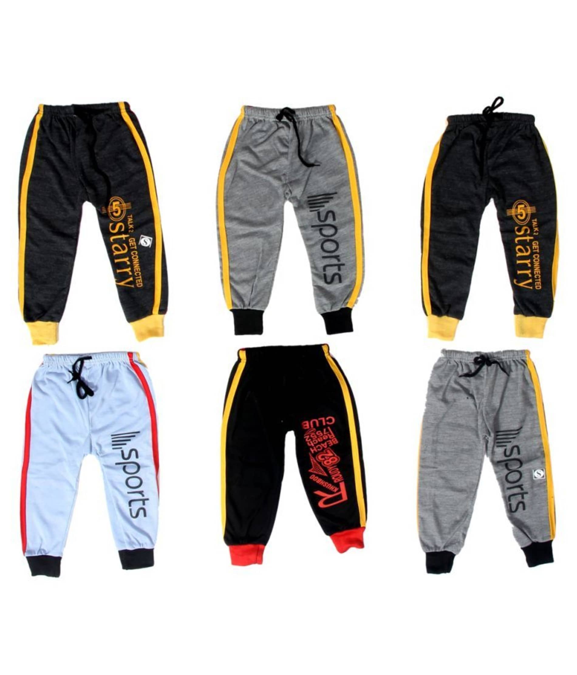 DIAMOND EXPORTER Pack of 6 Baby Boys Polyester Trackpant ( Multicolor ) - Track Pants | Buy online on ZillyBuy
