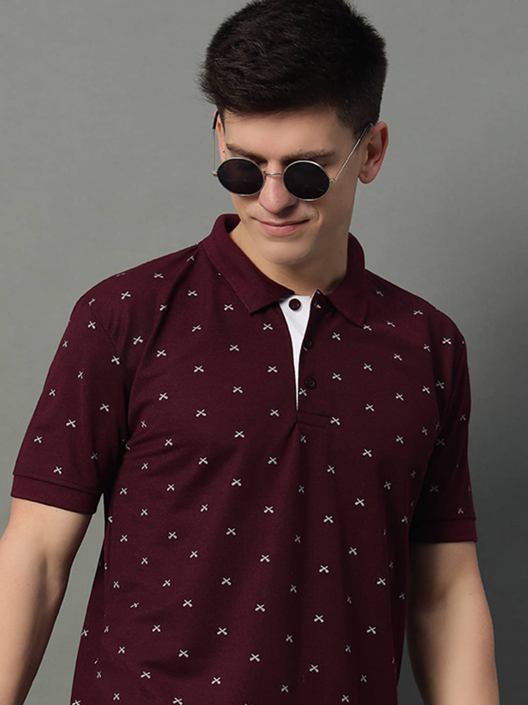 GET GOLF Pack of 1 Cotton Blend Regular Fit Printed Half Sleeves Men's Polo T Shirt ( Maroon ) GET GOLF Pack of 1 Cotton Blend Regular Fit Printed Half Sleeves Men's Polo T Shirt ( Maroon )