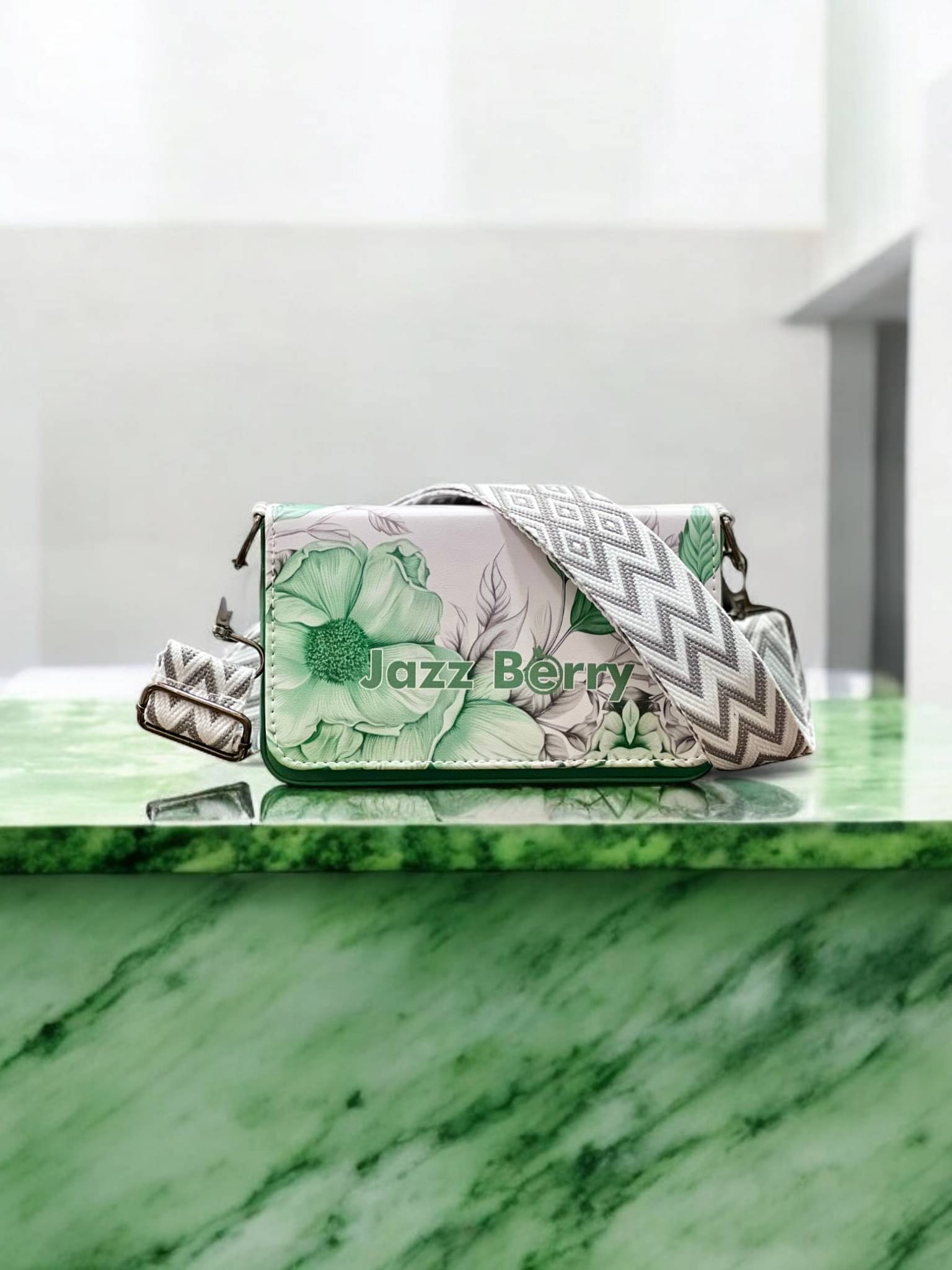     			Jazzberry Sling Bag PU Set of 1 ( Green )