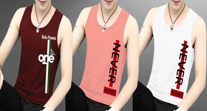 Lecowar Pack of 3 Polyester Gym Vest For Men ( Multicolor9 ) Lecowar Pack of 3 Polyester Gym Vest For Men ( Multicolor9 )