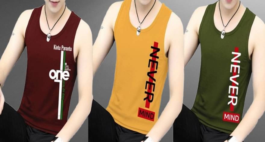     			Lecowar Pack of 3 Polyester Gym Vest For Men ( Multicolor8 )