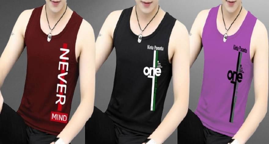     			Lecowar Pack of 3 Polyester Gym Vest For Men ( Multicolor10 )