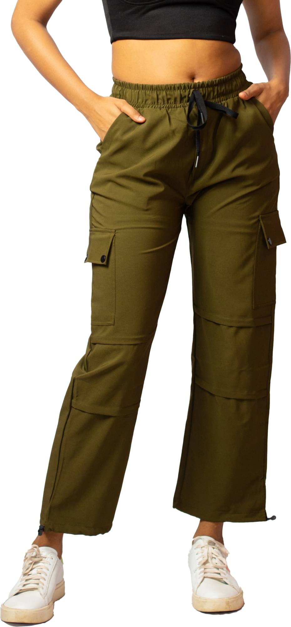     			MULTIWA Pack of 1 Polyester Regular Women's Cargo Pants ( Green )