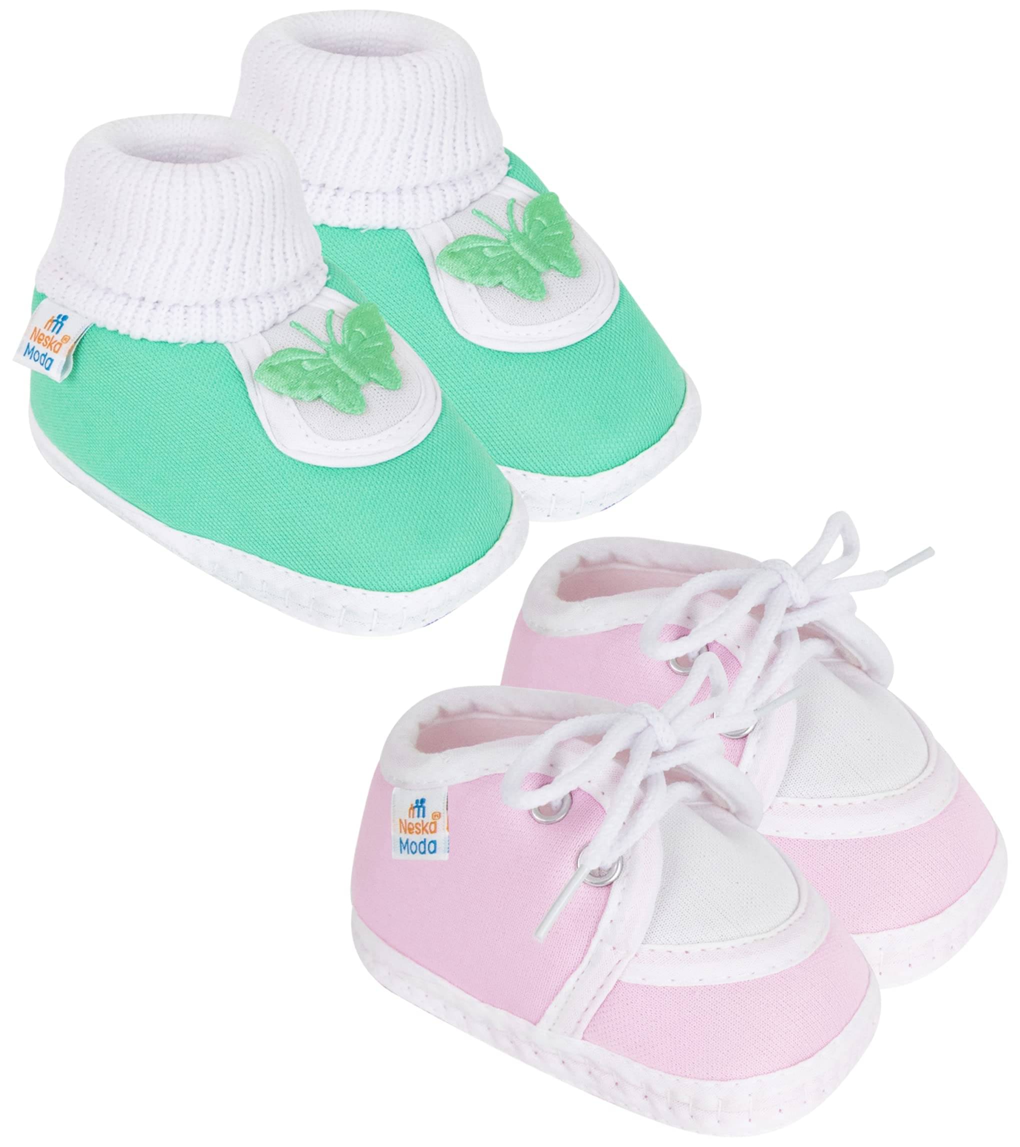     			Neska Moda - MultiColor  Booties For Baby Boy & Baby Girl 12-18 Months ( Pack of 2 )