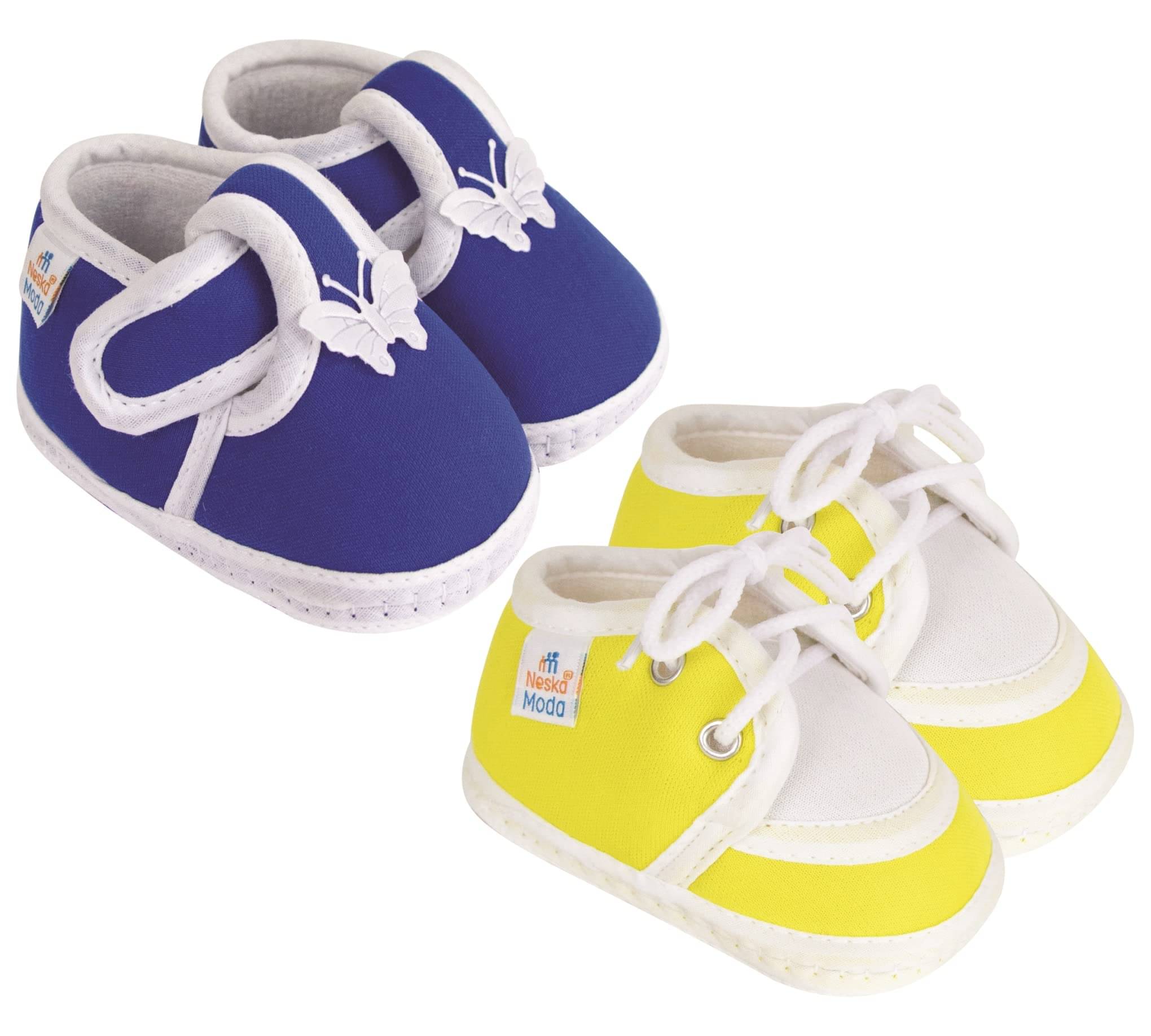     			Neska Moda - MultiColor  Booties For Baby Boy & Baby Girl 12-18 Months ( Pack of 2 )