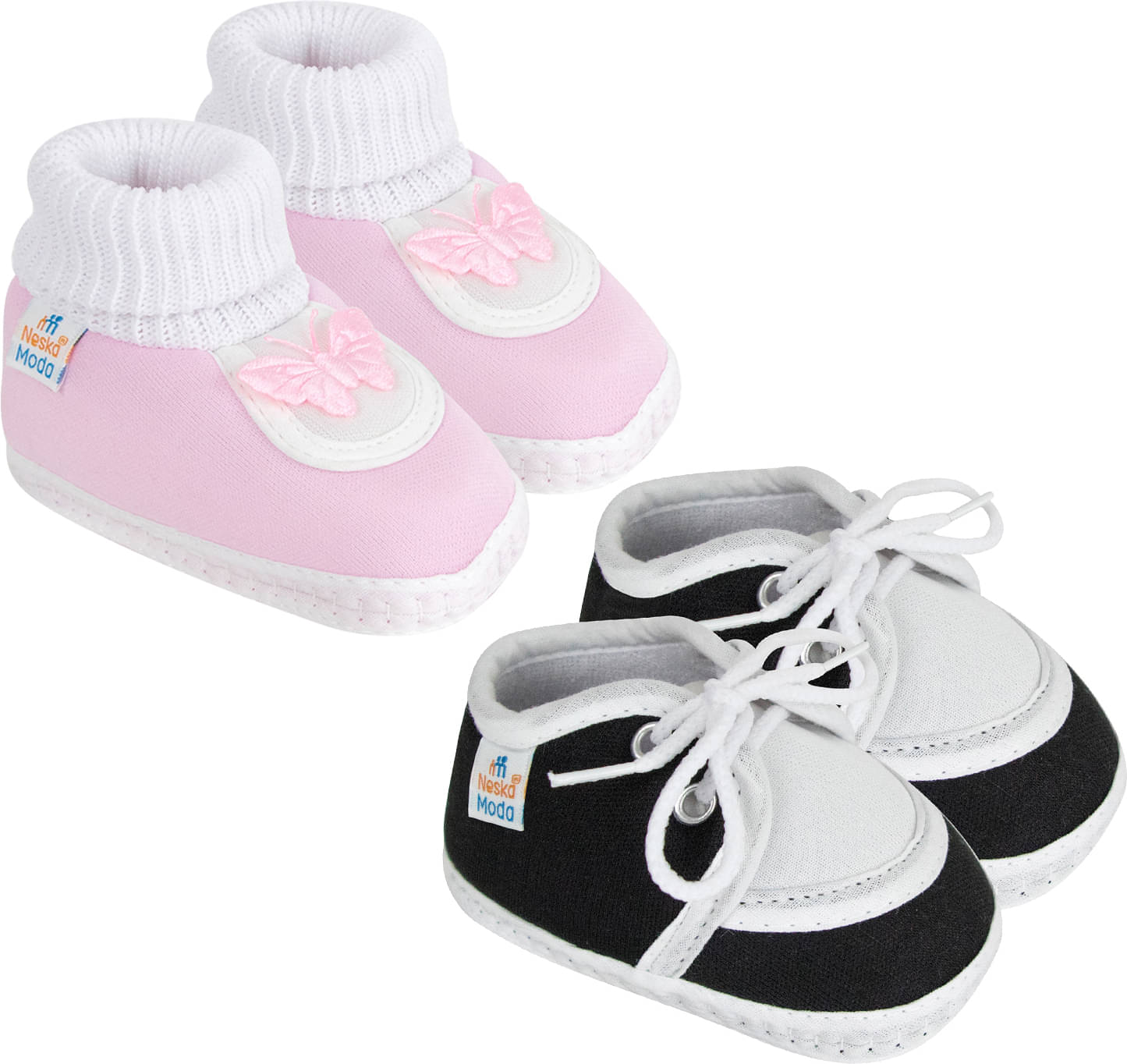     			Neska Moda - MultiColor  Booties For Baby Boy & Baby Girl 12-18 Months ( Pack of 2 )