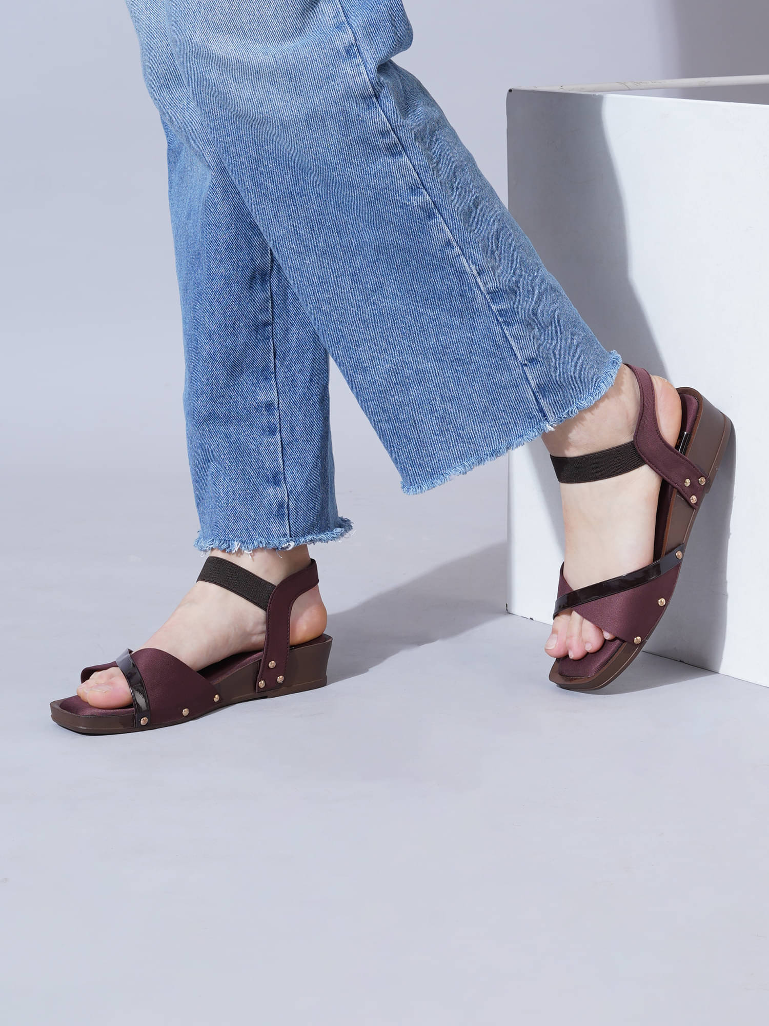     			PLANET WALK Brown Women's Sandal Heels