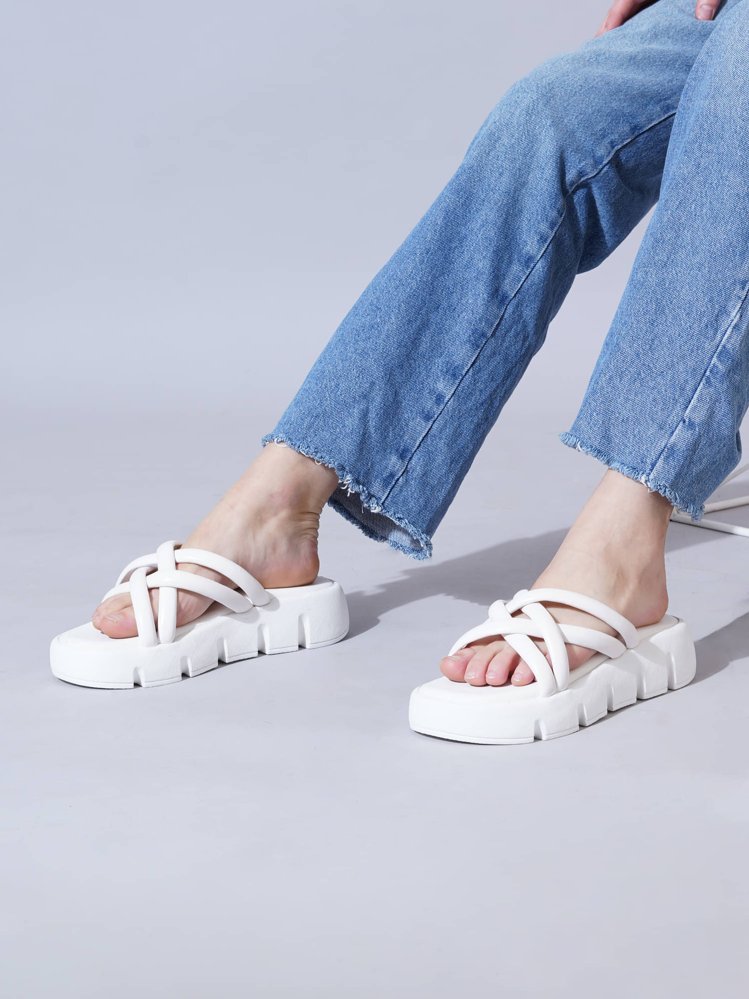     			PLANET WALK White Women's Slip On Heels