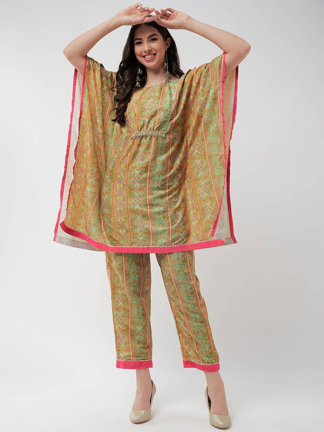 Pannkh Polyester Self Design Kurti With Pants Women's Stitched Salwar Suit - Multicoloured ( Pack of 1 ) Pannkh Polyester Self Design Kurti With Pants Women's Stitched Salwar Suit - Multicoloured ( Pack of 1 )