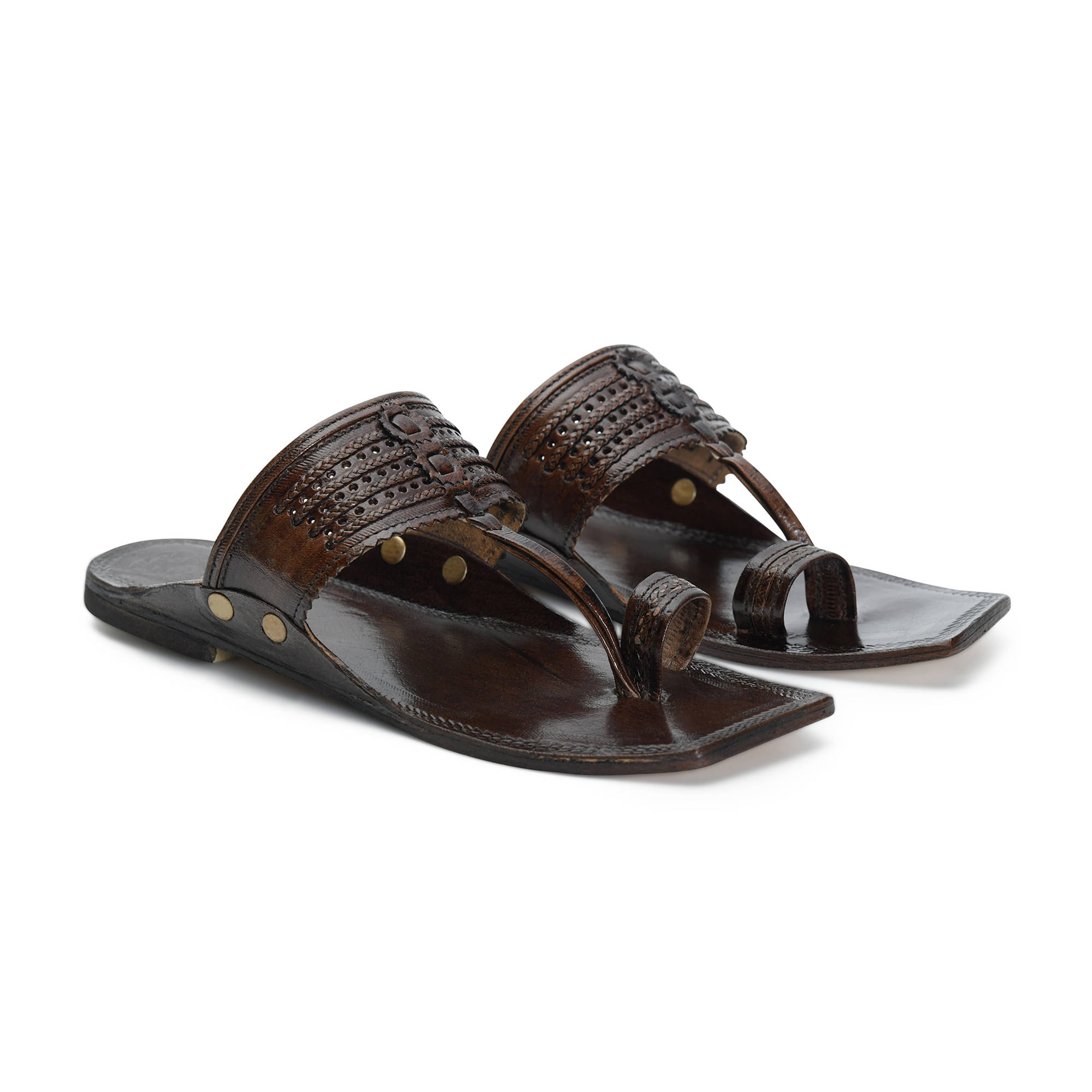     			STEPHORN Brown Men's Kolhapuris