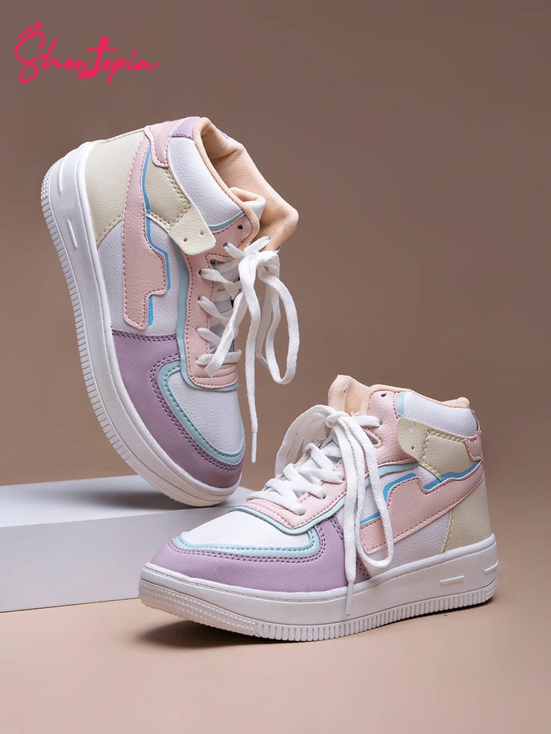     			Shoetopia Pink Women's Sneakers