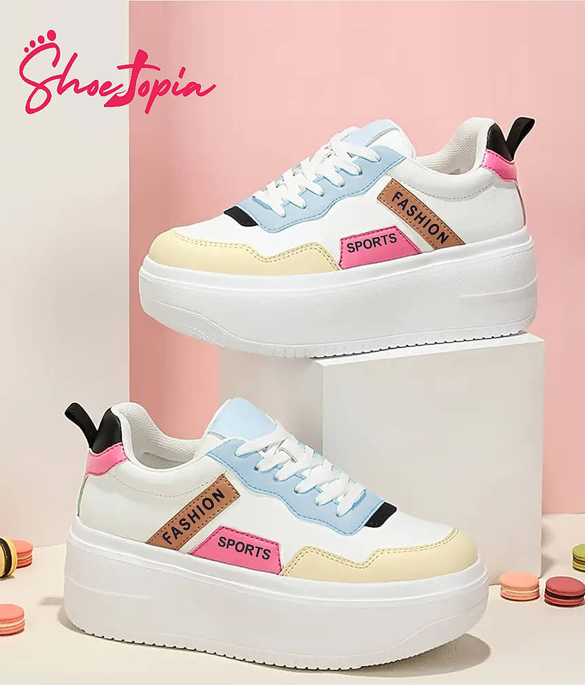 Shoetopia White Women's Sneakers - Casual Shoes | Buy online on ZillyBuy