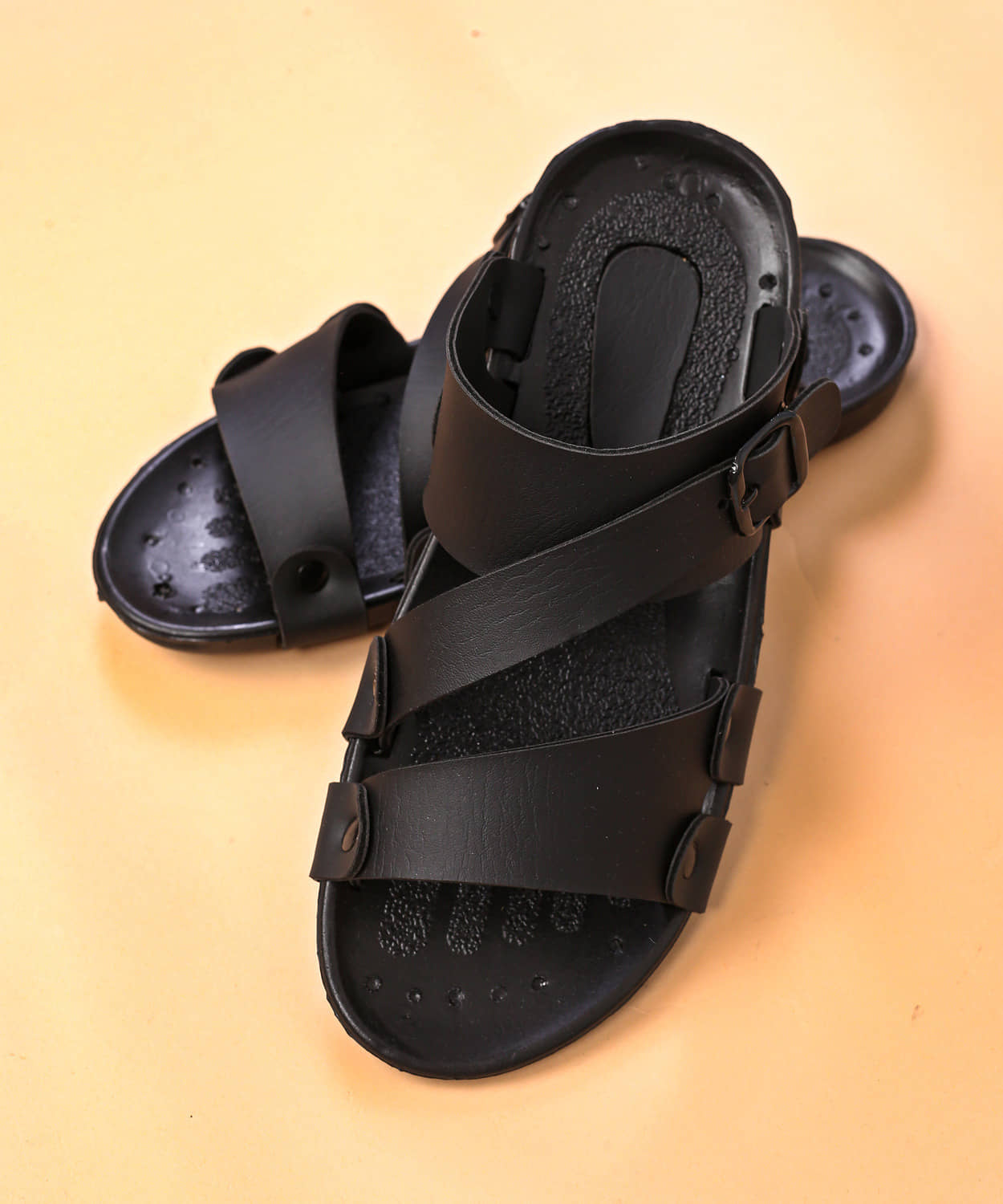 Style Height - Black Men's Sandals