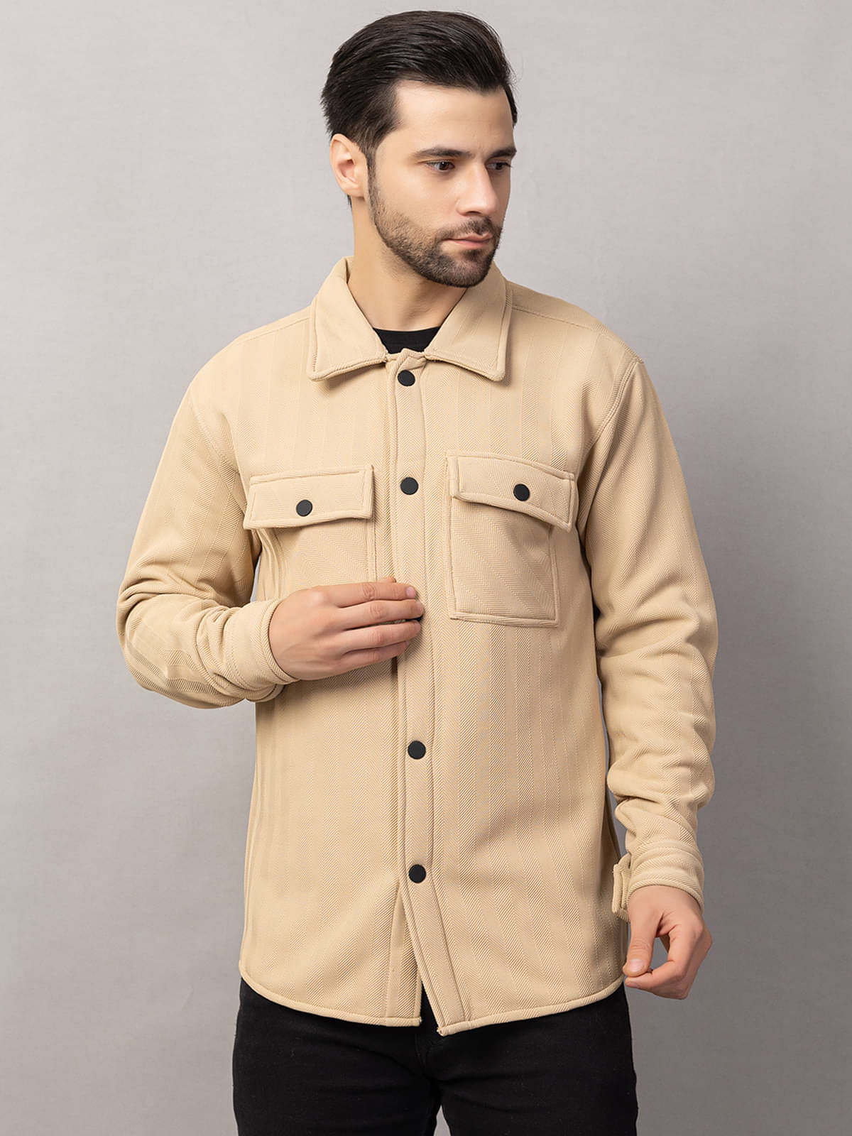 The Emperor Cotton Flex Regular Fit Solids Full Sleeves Men's Casual Shirt - Cream ( Pack of 1 ) The Emperor Cotton Flex Regular Fit Solids Full Sleeves Men's Casual Shirt - Cream ( Pack of 1 )