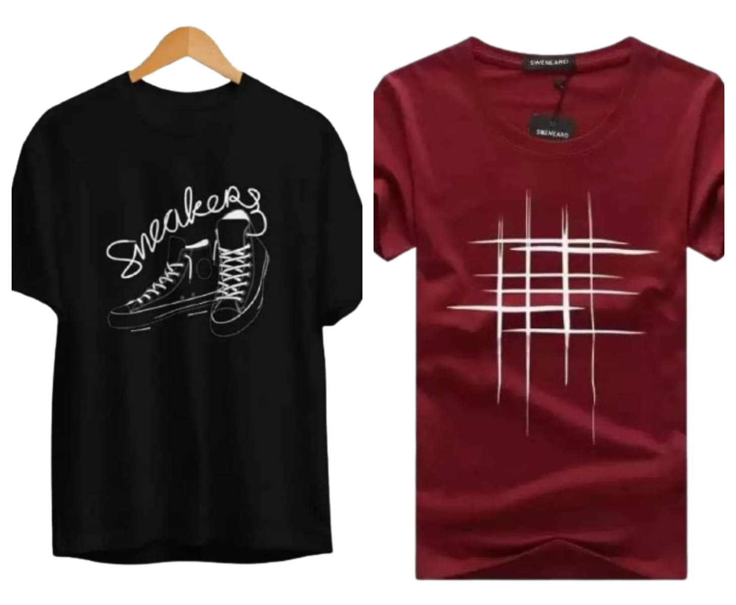 attitude start of fashion Polyester Regular Fit Printed Half Sleeves Men's Round T-Shirt - Maroon ( Pack of 2 )     			attitude start of fashion Polyester Regular Fit Printed Half Sleeves Men's Round T-Shirt - Maroon ( Pack of 2 )