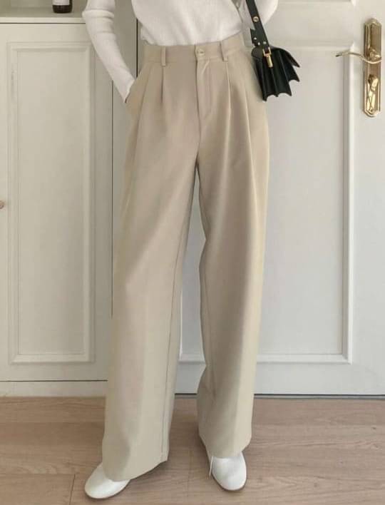     			Broadstar Pack of 1 Polyester Baggy Women's Casual Pants ( Cream )