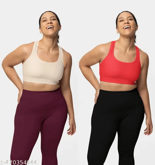 LOVE LONDON Grey Cotton Blend Non Padded Women's Sports Bra ( Pack of 1 )