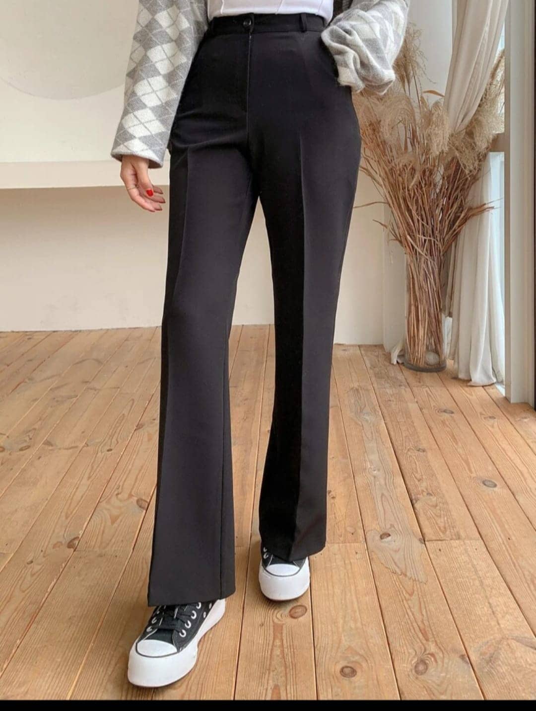 Broadstar Pack of 1 Polyester Straight Women's Casual Pants ( Black ) - Trousers | Buy online on ZillyBuy