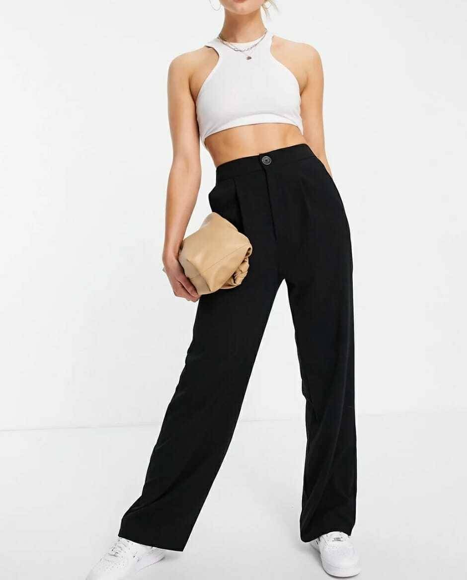     			Broadstar Pack of 1 Polyester Straight Women's Casual Pants ( Black )