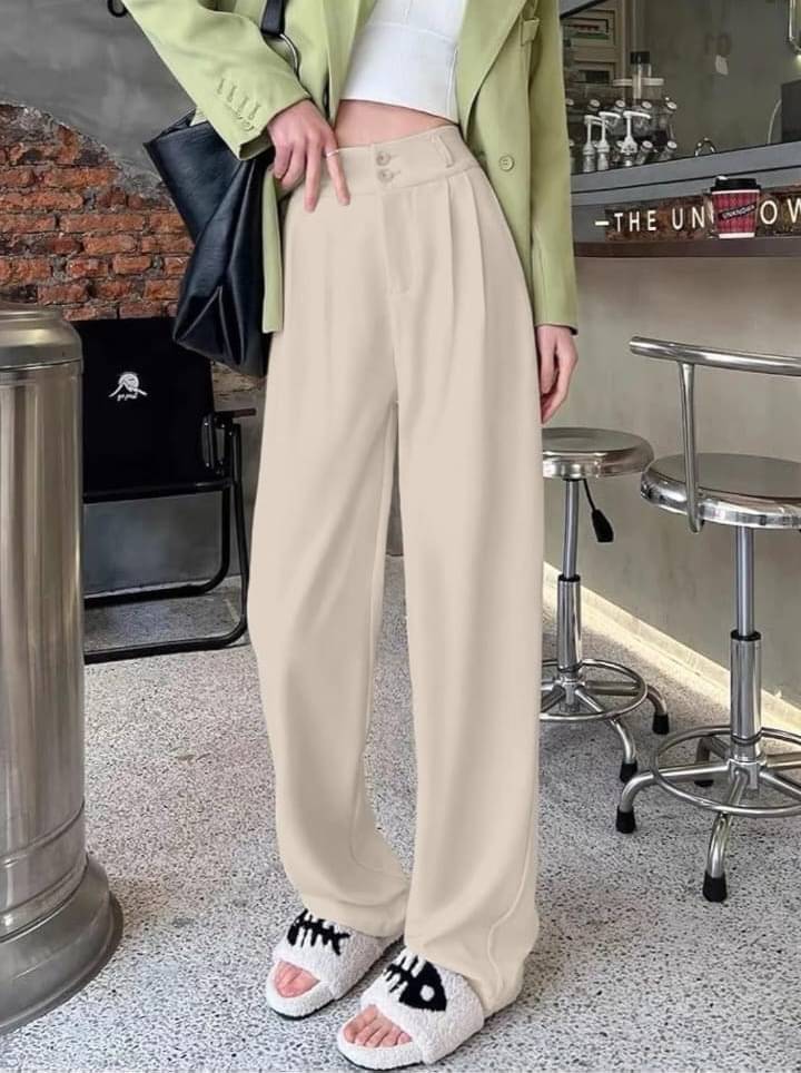     			Broadstar Pack of 1 Polyester Baggy Women's Casual Pants ( Beige )