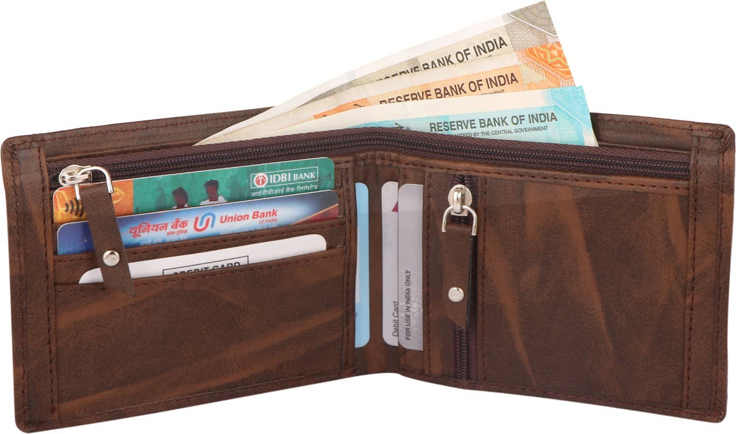 Classic World 100% Leather Solid Men's RFID Wallet With 8 Slots For Card ( Brown , Pack of 1 ) - Handbags | Buy online on ZillyBuy