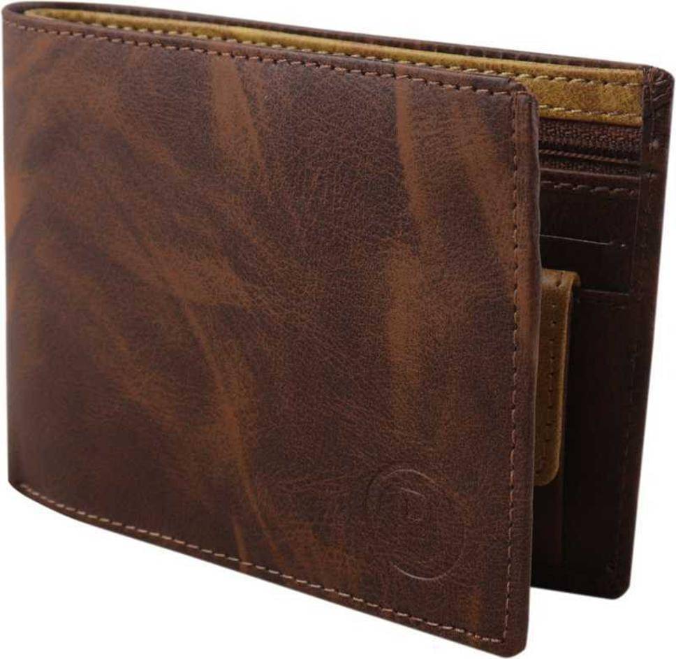    			Classic World PU Printed Men's RFID Wallet With 6 Slots For Card ( Brown , Pack of 1 )