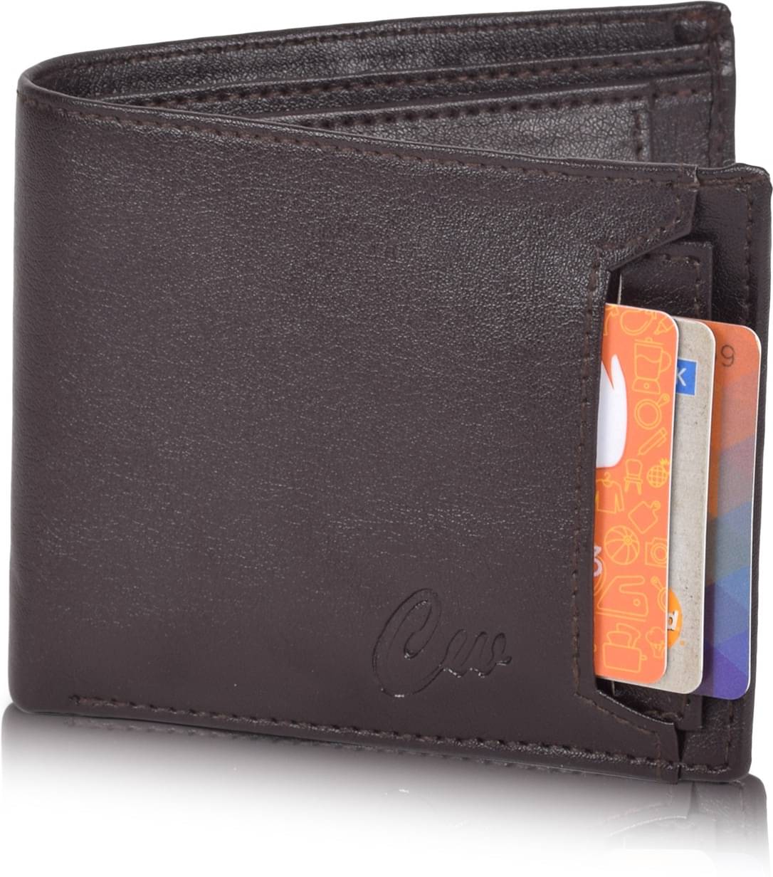     			Classic World PU Printed Men's RFID Wallet With 10 Slots For Card ( Black , Pack of 1 )