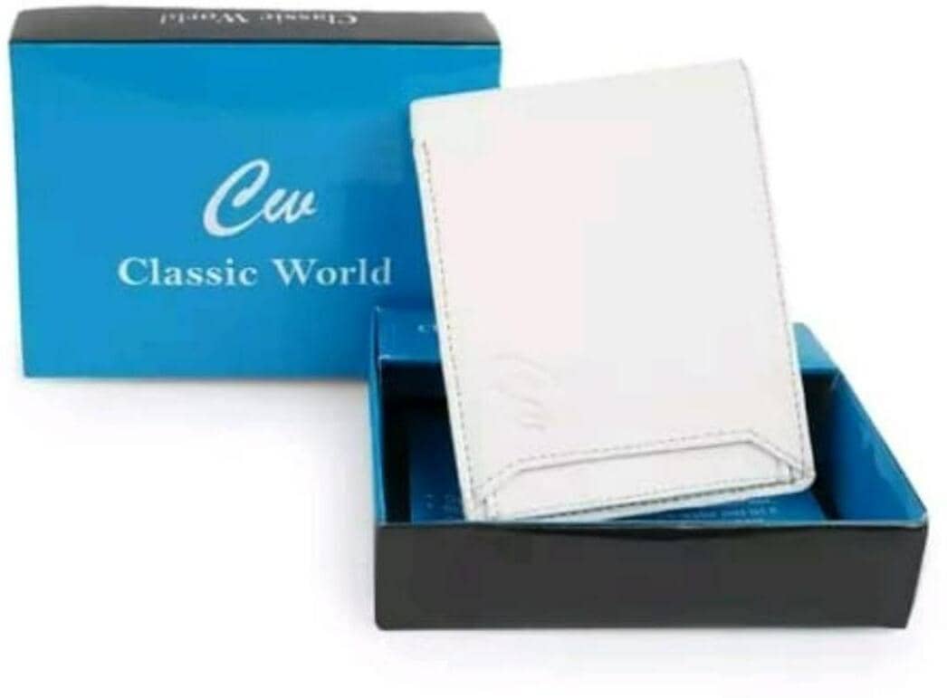 Classic World PU Printed Men's RFID Wallet With 10 Slots For Card ( White , Pack of 1 ) - Handbags | Buy online on ZillyBuy