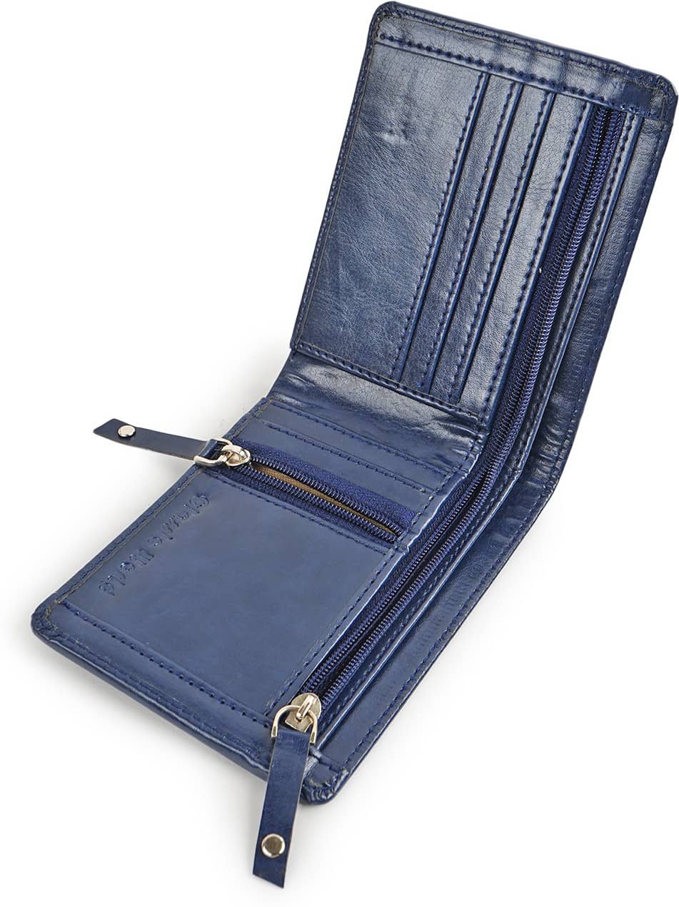 Classic World PU Printed Men's RFID Wallet With 6 Slots For Card ( Blue , Pack of 1 ) - Handbags | Buy online on ZillyBuy