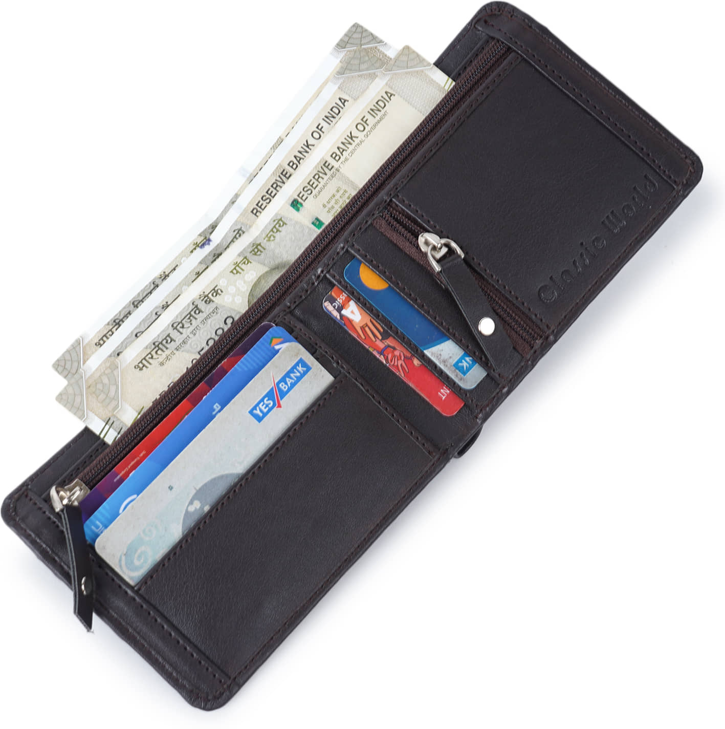 Classic World PU Printed Men's RFID Wallet With 5 Slots For Card ( Maroon , Pack of 1 ) - Handbags | Buy online on ZillyBuy