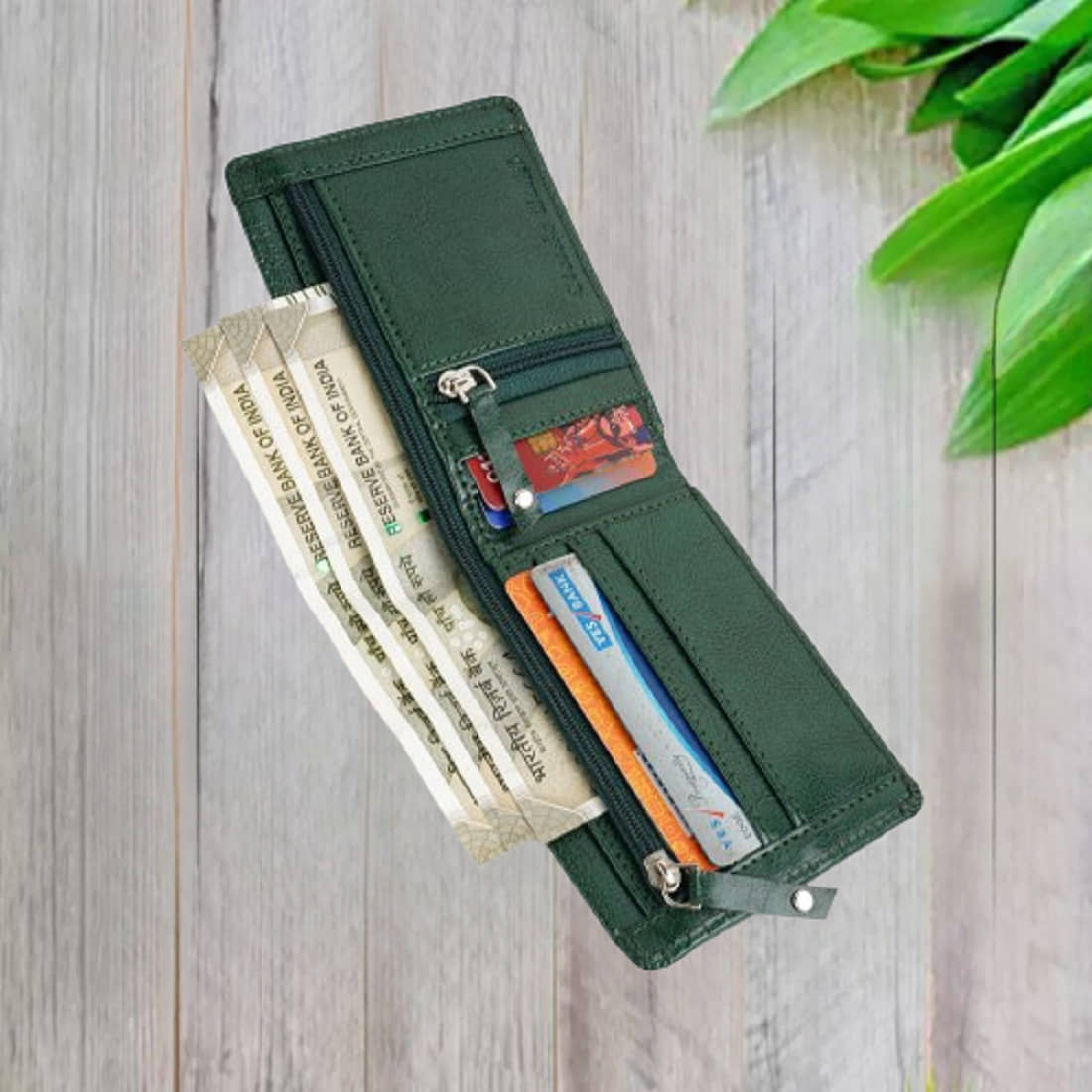 Classic World PU Printed Men's RFID Wallet With 5 Slots For Card ( Green , Pack of 1 ) - Handbags | Buy online on ZillyBuy