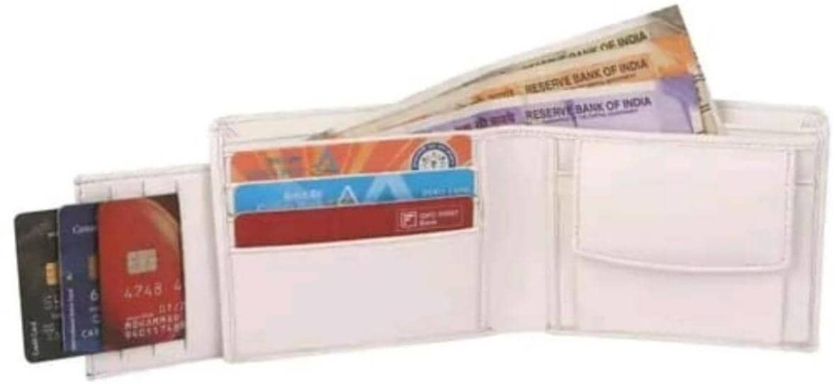 Classic World PU Printed Men's RFID Wallet With 10 Slots For Card ( White , Pack of 1 ) - Handbags | Buy online on ZillyBuy