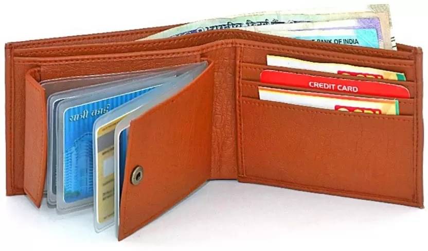     			Classic World PU Self Design Men's RFID Wallet With 7 Slots For Card ( Tan , Pack of 1 )