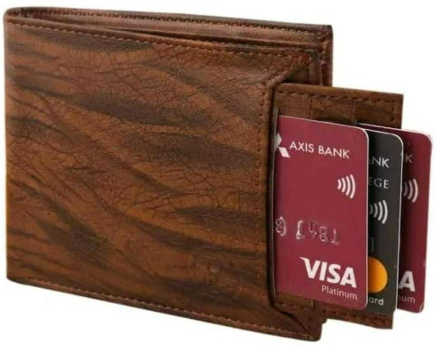     			Classic World PU Solid Men's RFID Wallet With 9 Slots For Card ( Brown , Pack of 1 )