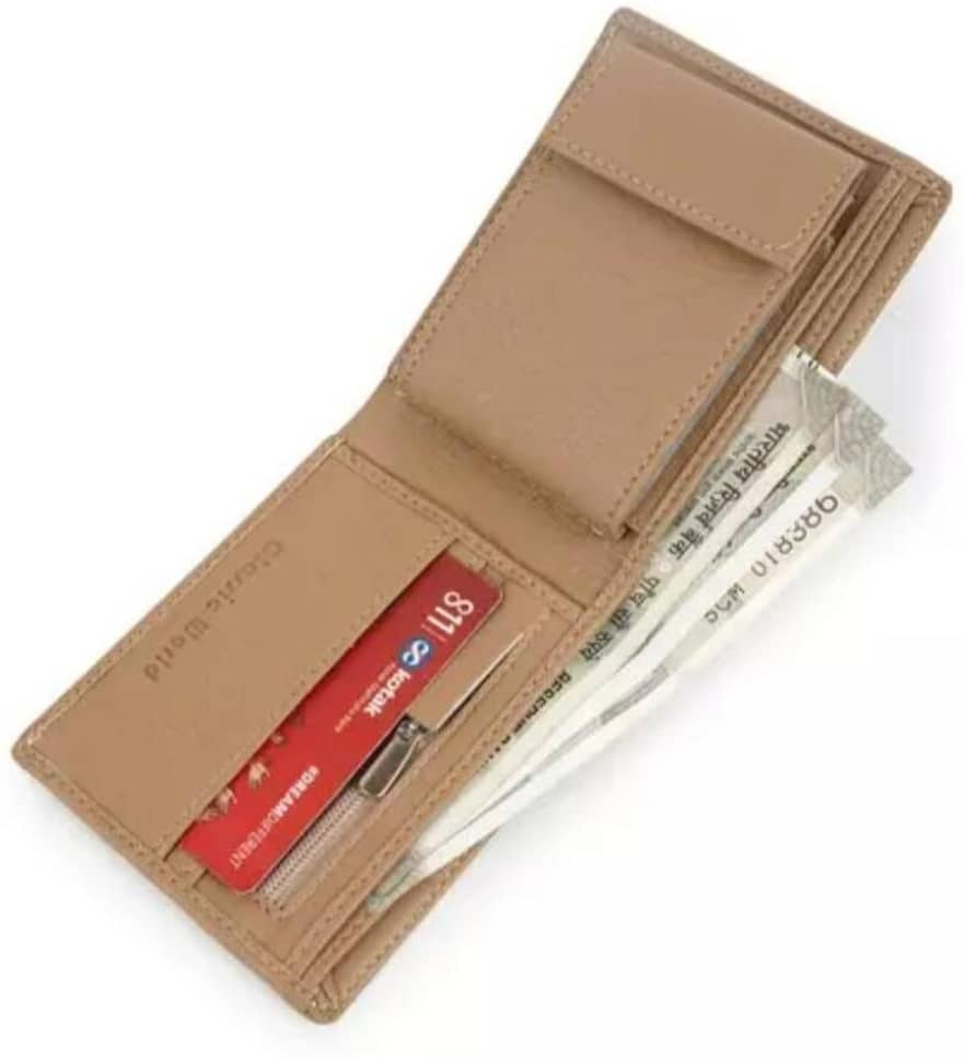 Classic World PU Solid Men's RFID Wallet With 9 Slots For Card ( Brown , Pack of 1 ) - Handbags | Buy online on ZillyBuy