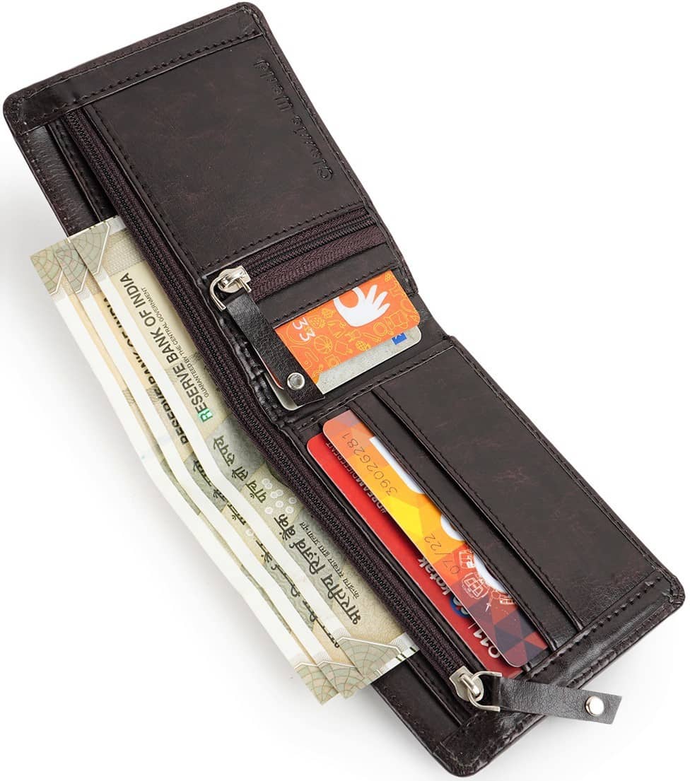 Classic World PU Solid Men's RFID Wallet With 5 Slots For Card ( Brown , Pack of 1 ) - Handbags | Buy online on ZillyBuy