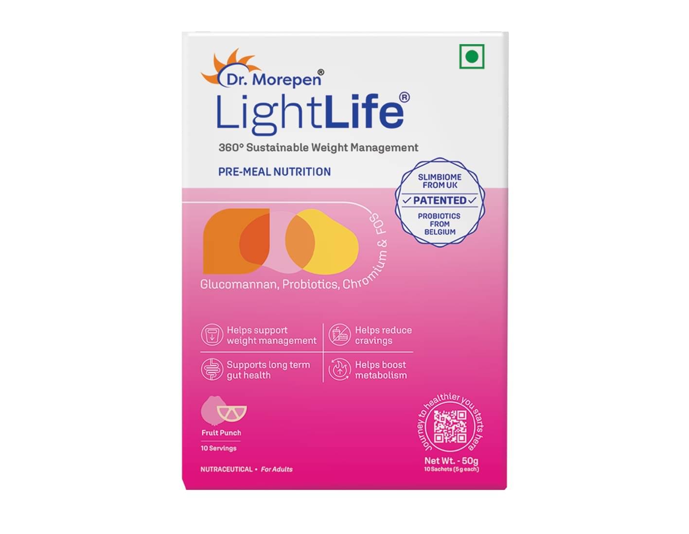 Dr. Morepen LightLife Pre-Meal Nutrition Helps in Weight Management (10 Sachets, Fruit Punch) Dr. Morepen LightLife Pre-Meal Nutrition Helps in Weight Management (10 Sachets, Fruit Punch)