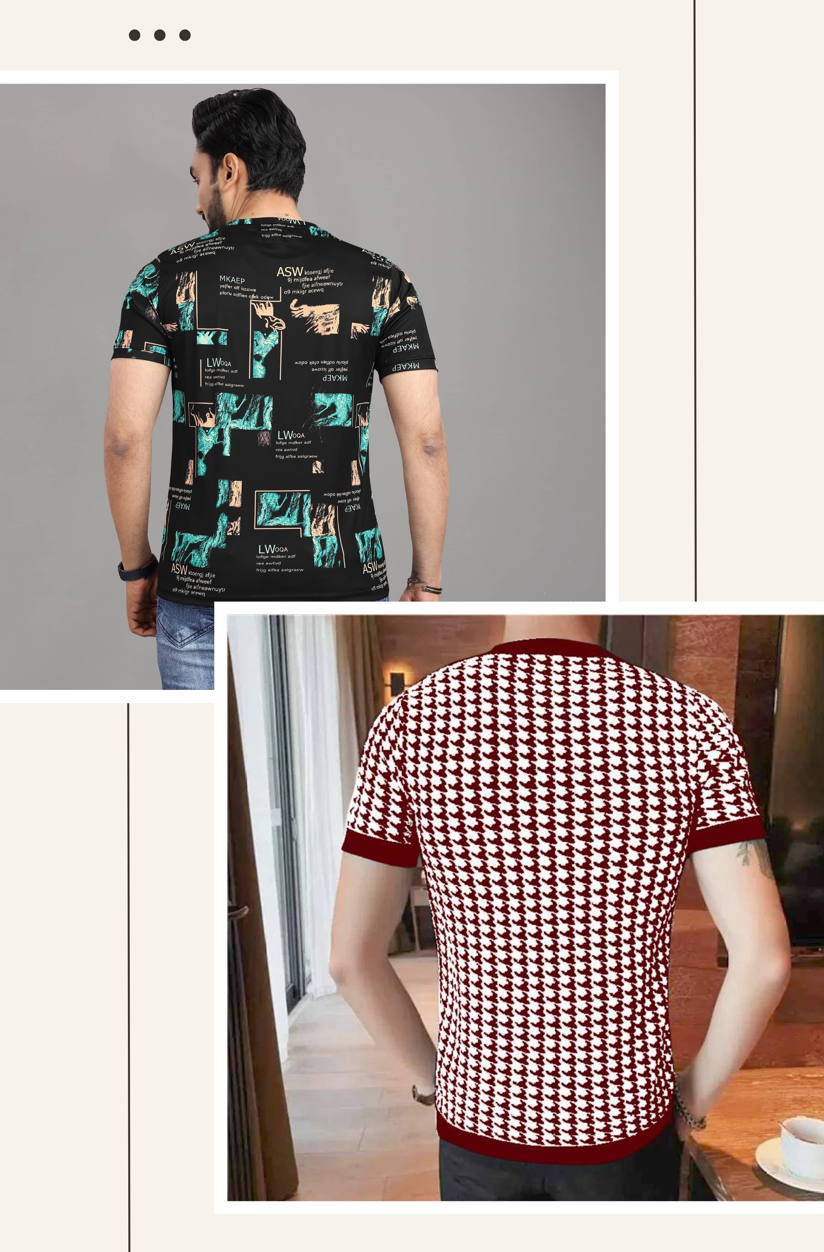 FABRIPPLE Polyester Regular Fit Self Design Half Sleeves Men's Round T-Shirt - Multicolor ( Pack of 2 ) FABRIPPLE Polyester Regular Fit Self Design Half Sleeves Men's Round T-Shirt - Multicolor ( Pack of 2 )