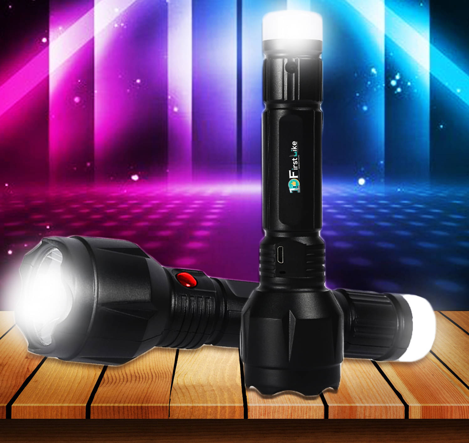     			FIRSTLIKE - 20W Rechargeable Flashlight Torch ( Pack of 1 )