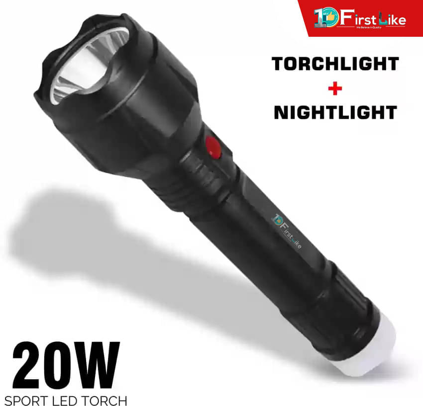 FIRSTLIKE - 20W Rechargeable Flashlight Torch ( Pack of 1 ) FIRSTLIKE - 20W Rechargeable Flashlight Torch ( Pack of 1 )