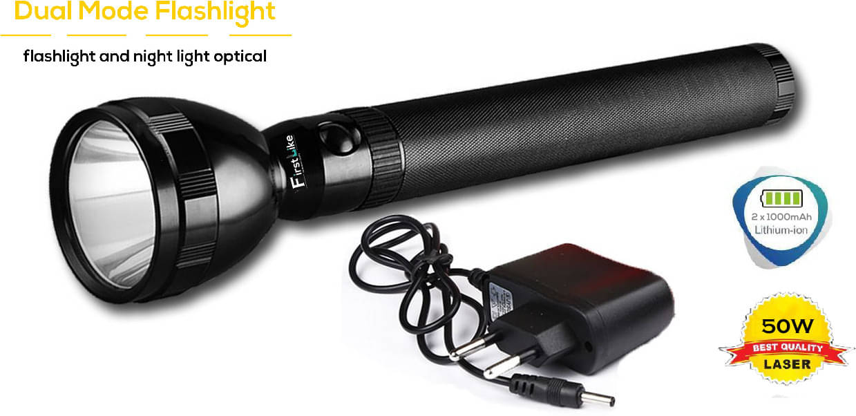     			FIRSTLIKE - 2W Rechargeable Flashlight Torch ( Pack of 1 )