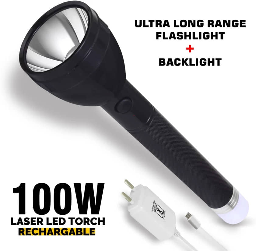 FIRSTLIKE - Above 50W Rechargeable Flashlight Torch ( Pack of 1 )